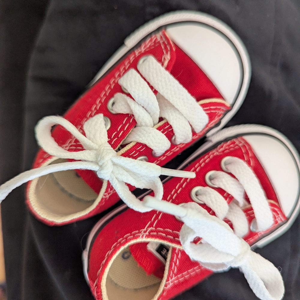 Converse Red and White Kids Sneakers